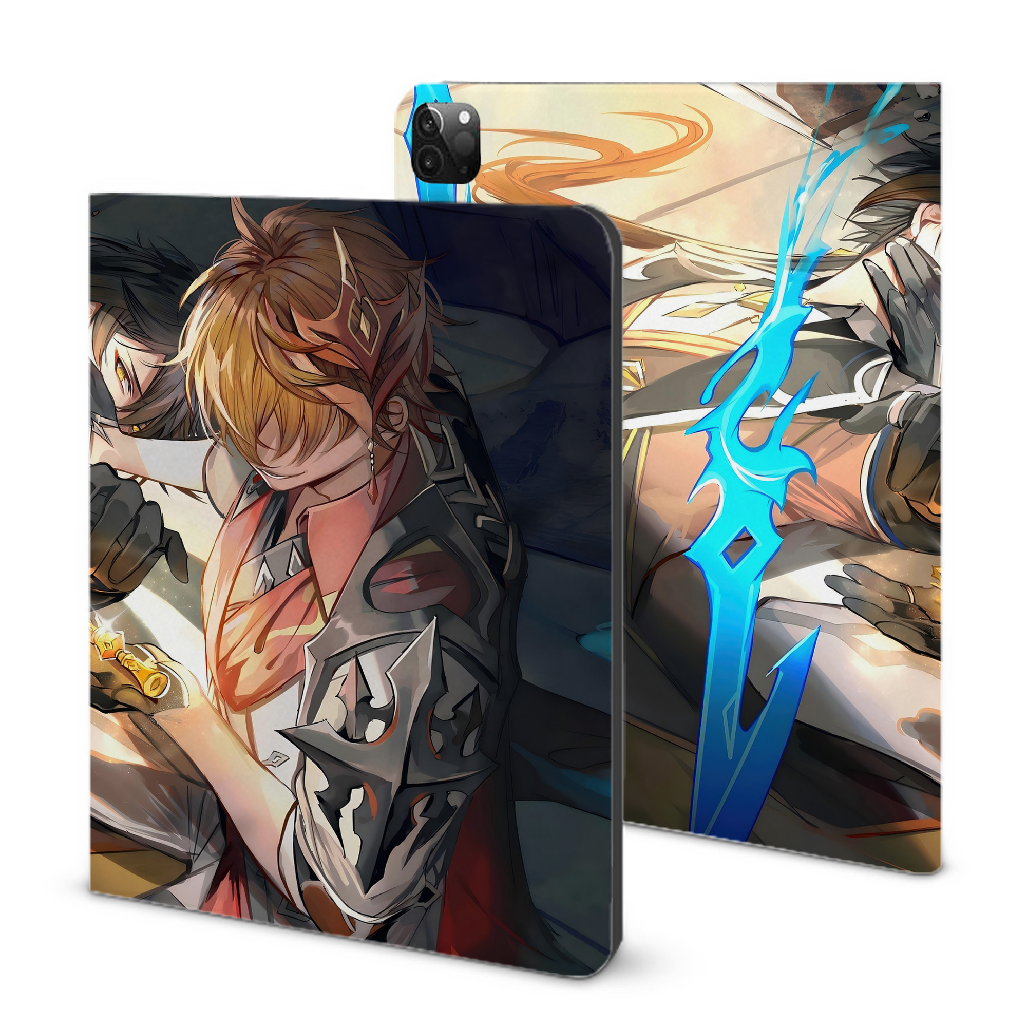 げんし神 genshin IPadケース ペンホルダー付き ブックスタイルデザイン